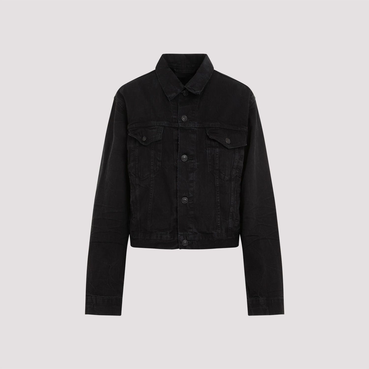 BALENCIAGA Chic Small Fit Black Cotton Jacket