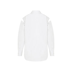 ALEXANDER MCQUEEN White Cotton Shirt for Women - SS24 Collection