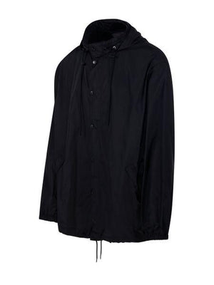 BALENCIAGA Sleek Black Short Windbreaker