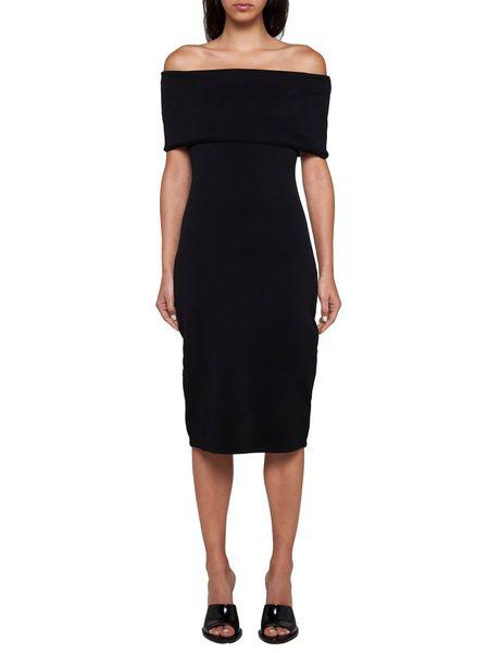 BOTTEGA VENETA Off-the-Shoulder Black Dress for Women