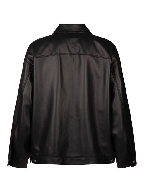 BOTTEGA VENETA Luxury Pocketed Black Leather Jacket