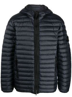 STONE ISLAND Navy Blue Loom Woven Chambers for Men