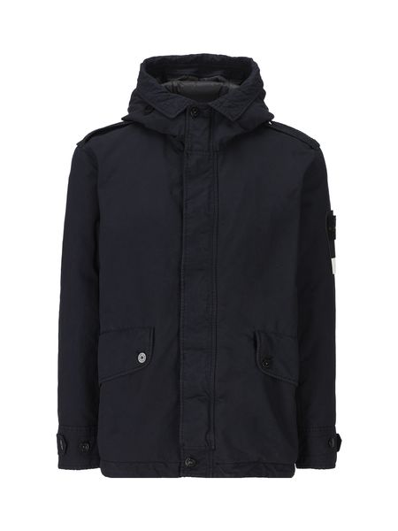 STONE ISLAND High Neck Hooded Jacket - XL