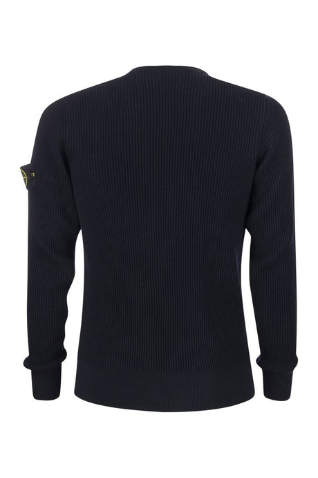 STONE ISLAND Men's Compass Patch Wool Jumper