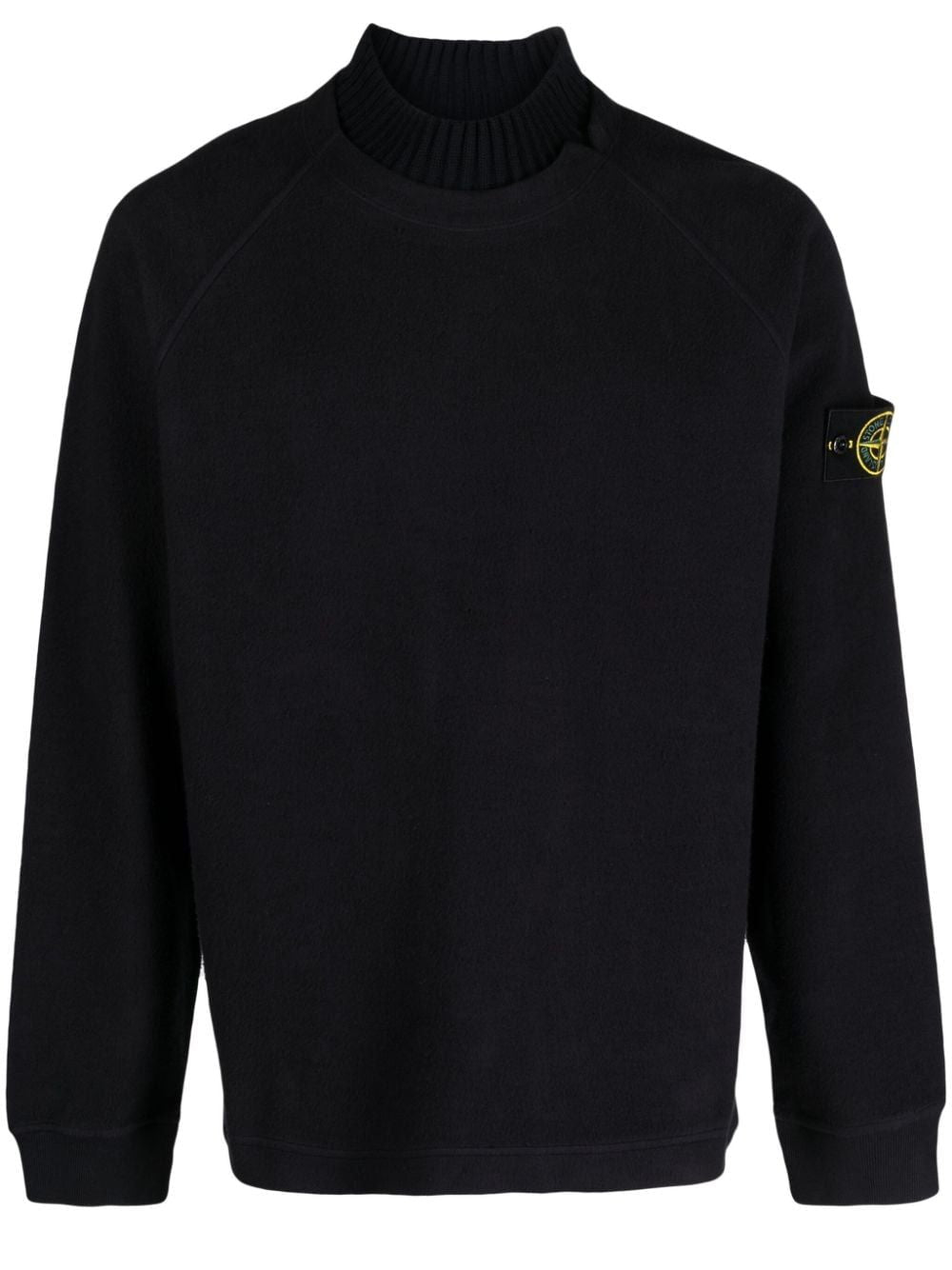 STONE ISLAND Men's Chalk-Coloured Cotton-Blend Sweater for FW23