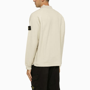 STONE ISLAND Men's Chalk-Coloured Cotton-Blend Sweater for FW23