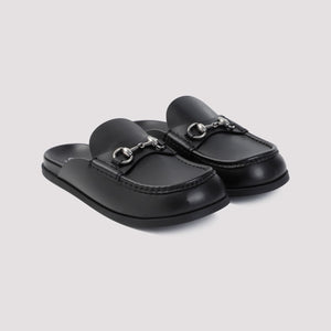 GUCCI Luxury Flat Black Leather Moccasins