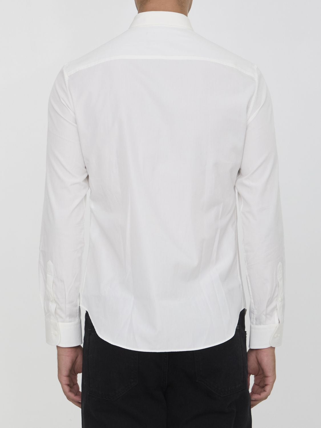 GUCCI Cotton Poplin Shirt with Embossed Logo - Regular Fit