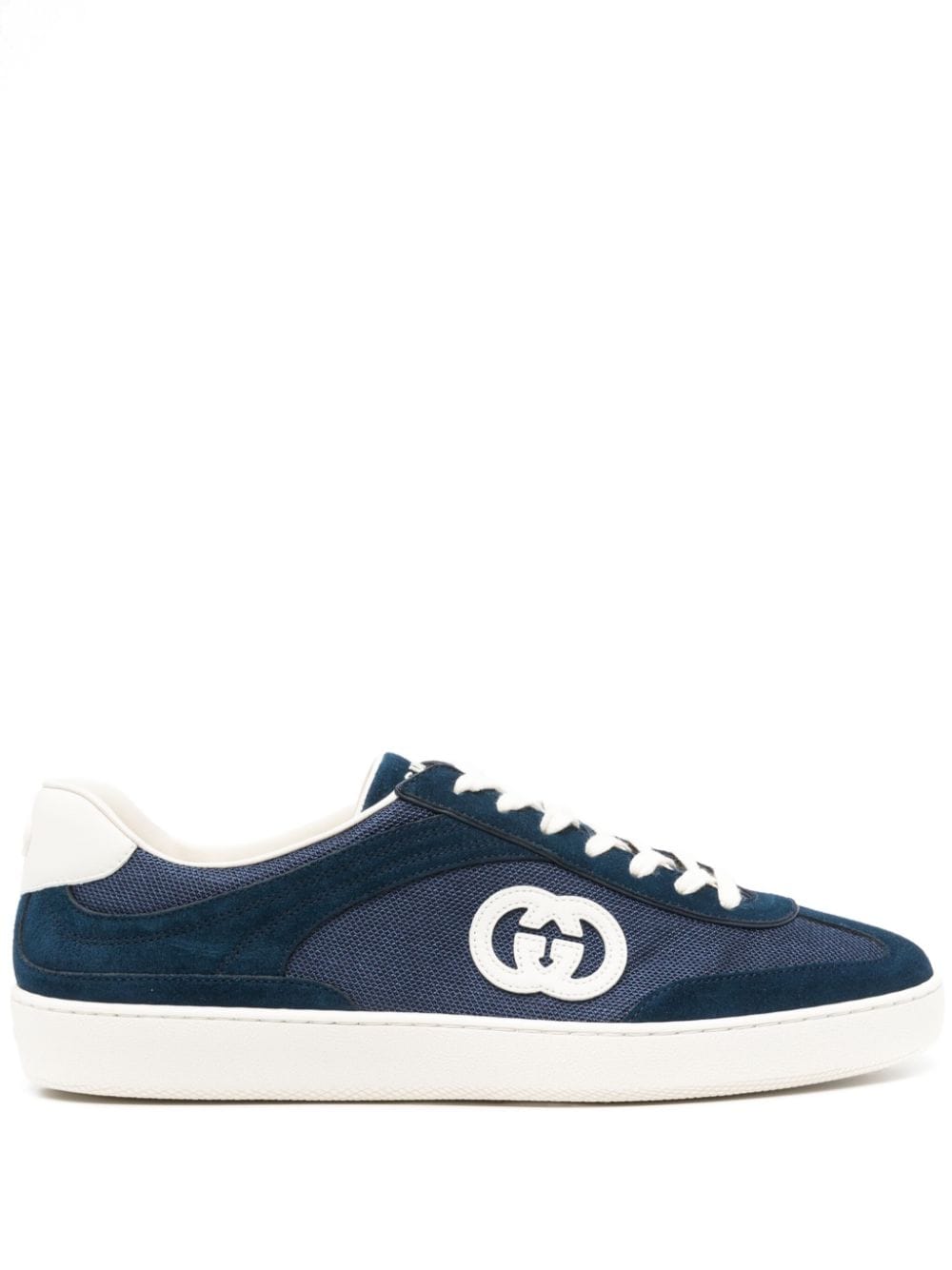 GUCCI Suede Leather Sneakers for Men - Round Toe Design