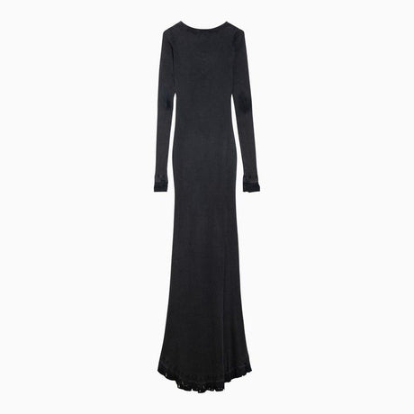 BALENCIAGA Black Cotton Lingerie Maxi Dress for Women - Spring/Summer 2024