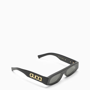 GUCCI Geometric Black Acetate Sunglasses for Women