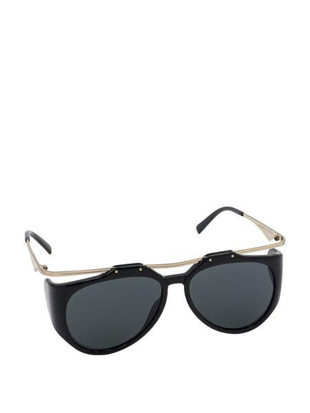 SAINT LAURENT Aviator Sunglasses with Gold Top Bar