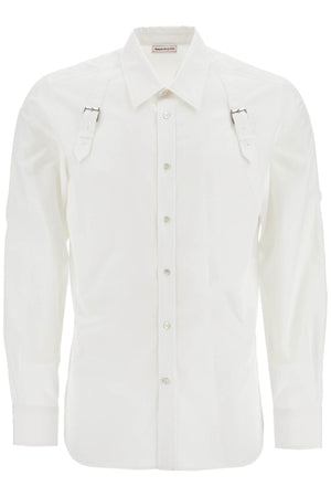 ALEXANDER MCQUEEN Men's Harness Detail Poplin Shirt - Size 16 1/2