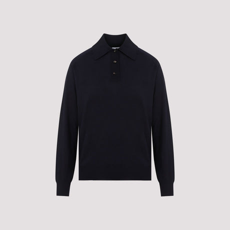 BOTTEGA VENETA Elegant Long Sleeve Wool Polo