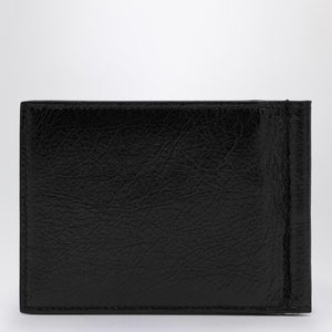 BALENCIAGA Elegant BB Black Leather Bi-Fold Wallet