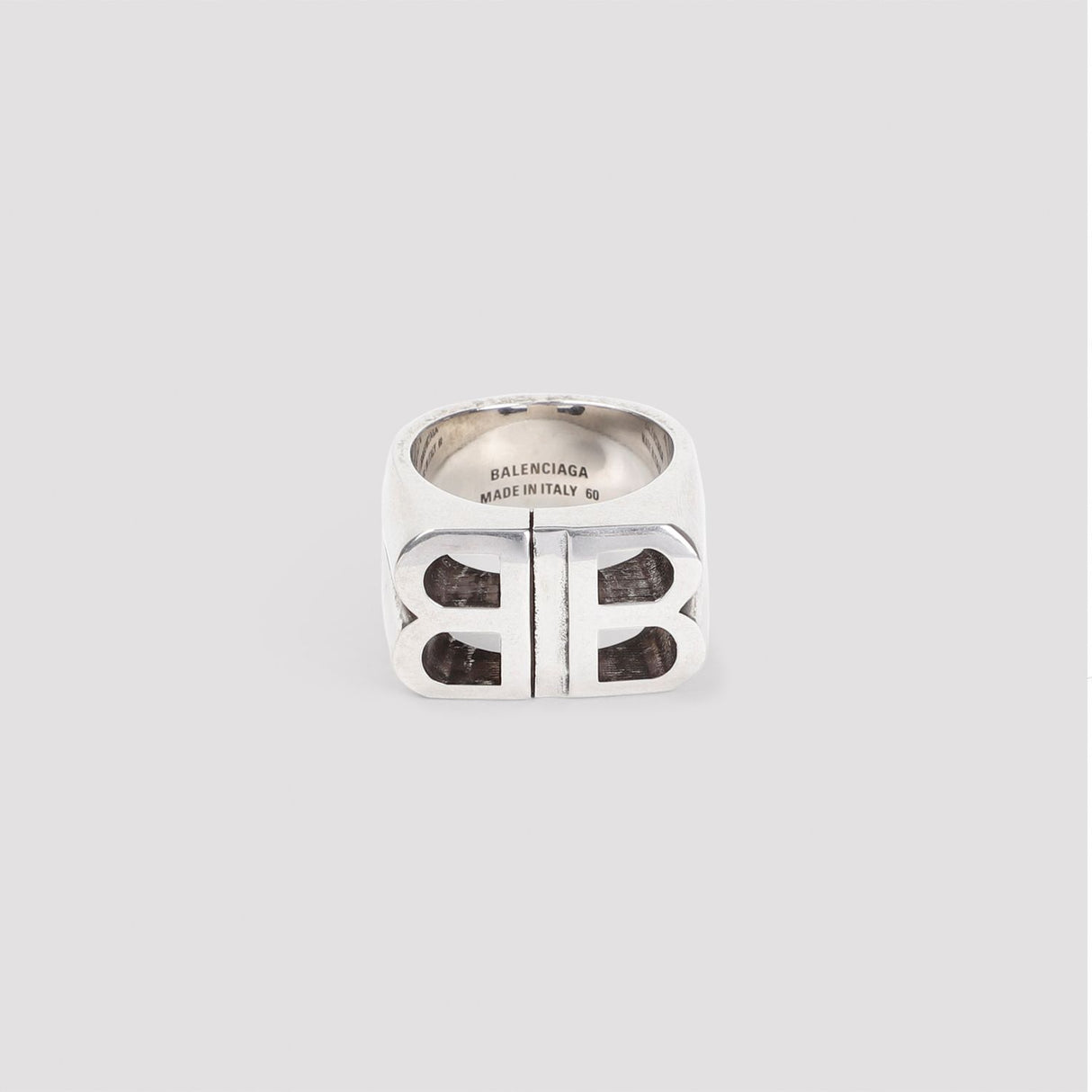 BALENCIAGA Unisex Silver Signet Ring