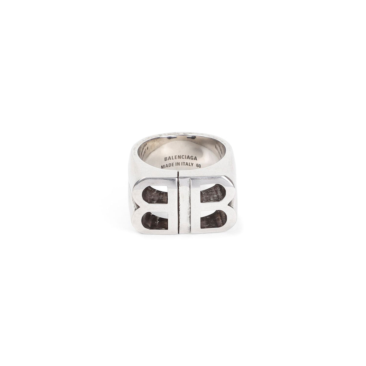 BALENCIAGA Unisex Silver Signet Ring