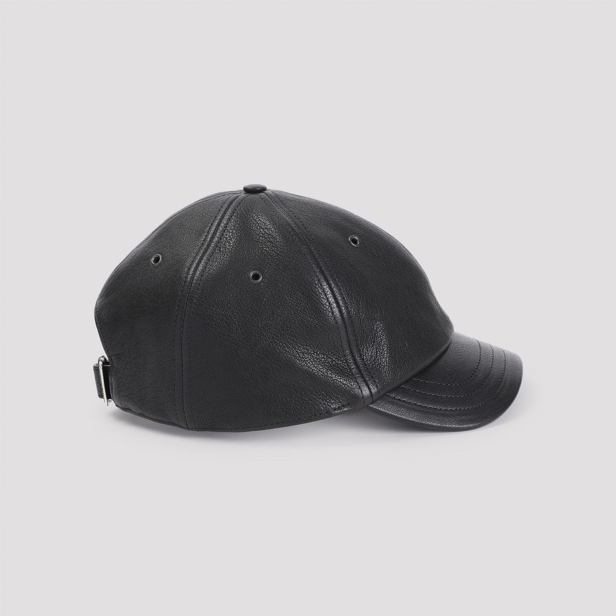 SAINT LAURENT Luxurious Black Leather Cap for Women