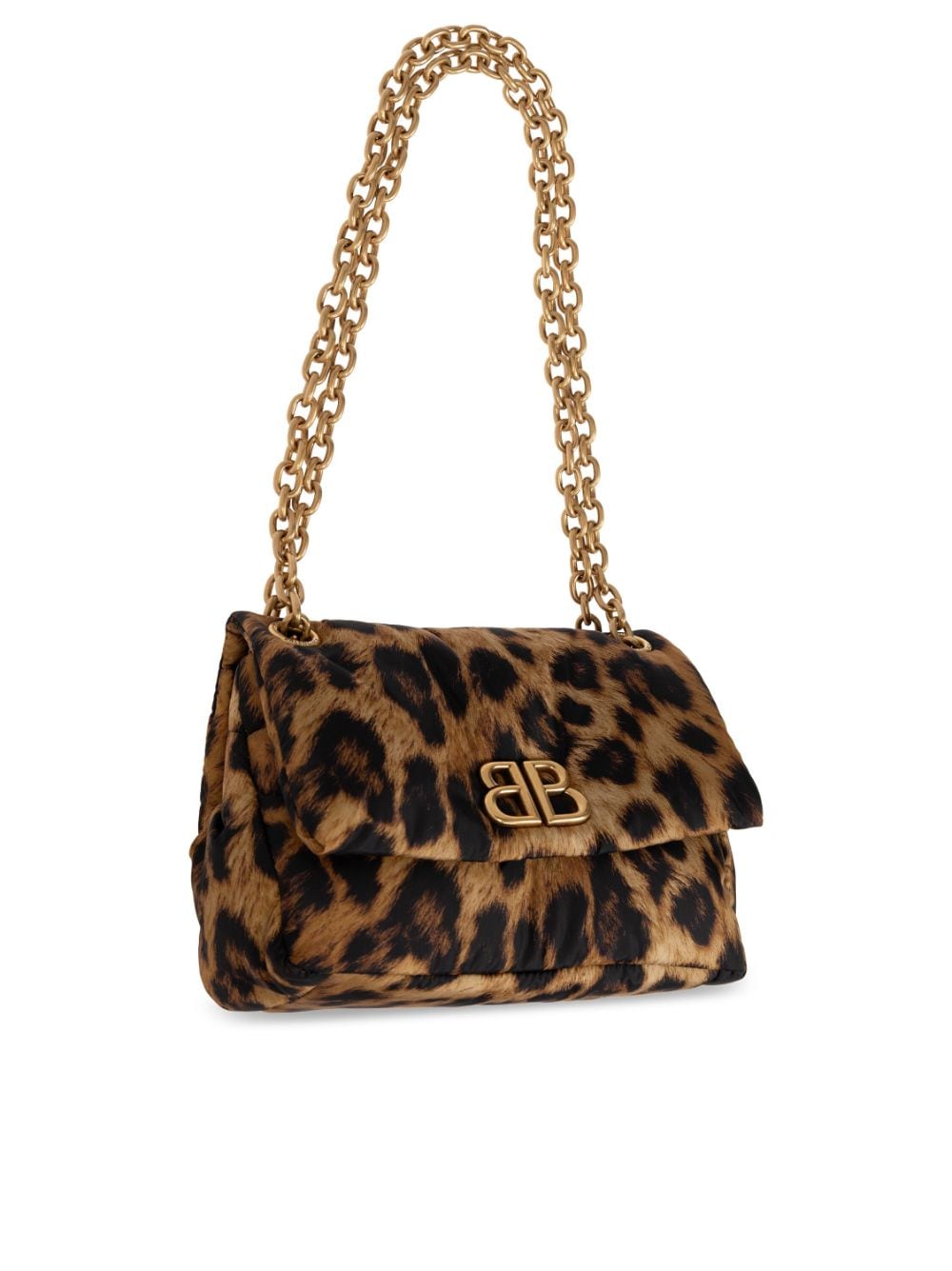 BALENCIAGA Leopard-Print Padded Shoulder Bag