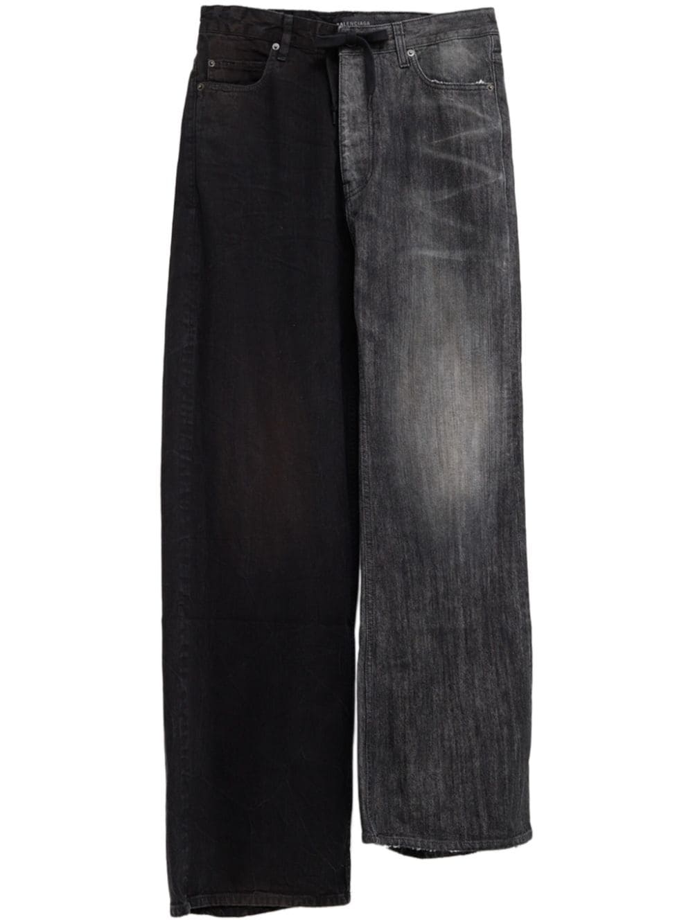 BALENCIAGA Men's Asymmetric Hem Adjustable Waist Strap Pants - Fall/Winter 2024