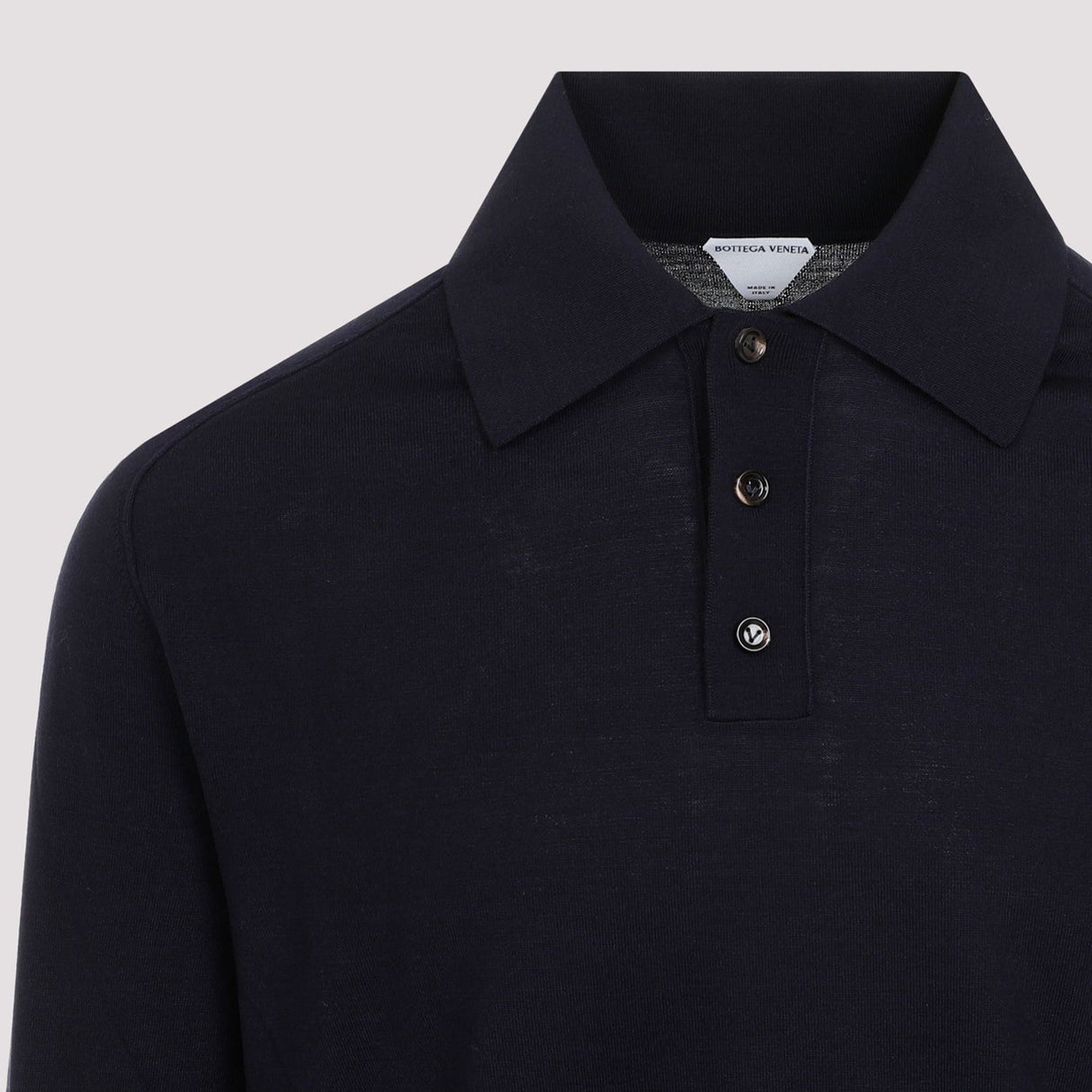 BOTTEGA VENETA Elegant Long Sleeve Wool Polo