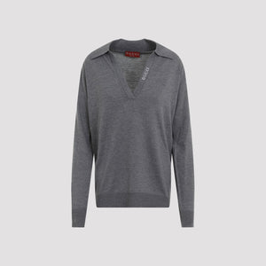 GUCCI Elegant V-Neck Wool Sweater