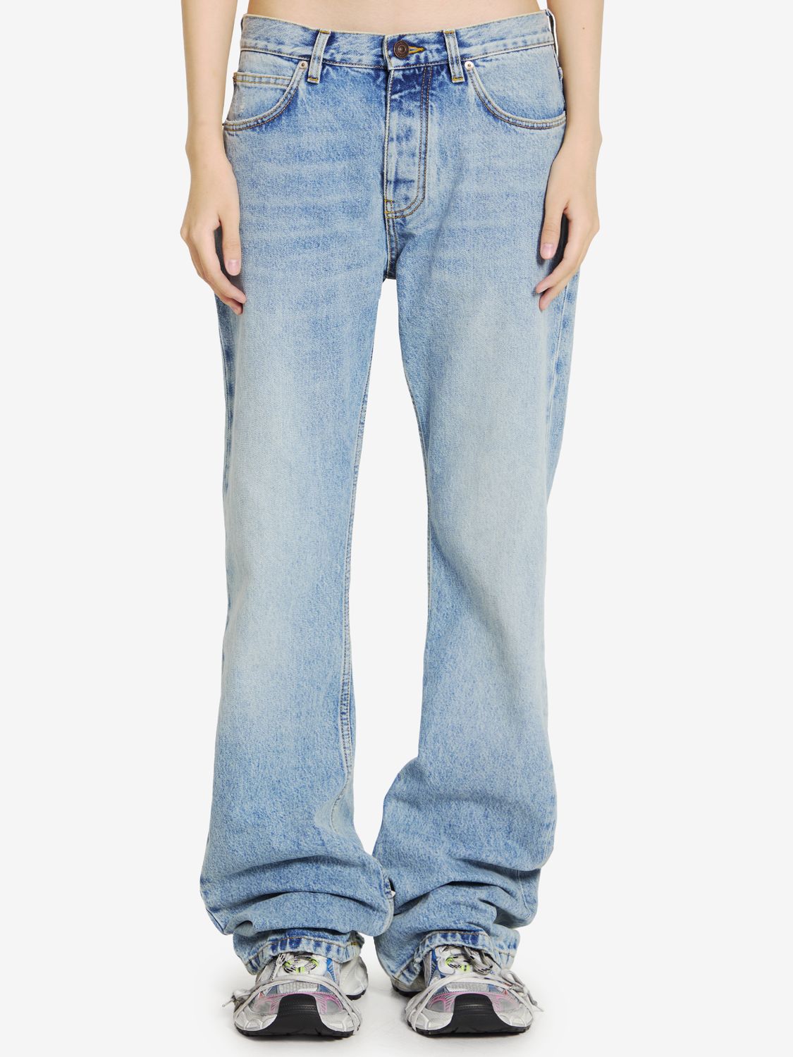 BALENCIAGA Chic Low Waist Straight-Leg Jeans