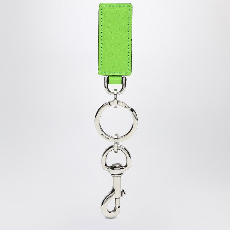 GUCCI Mini Supreme Fabric Key Ring with Leather Details