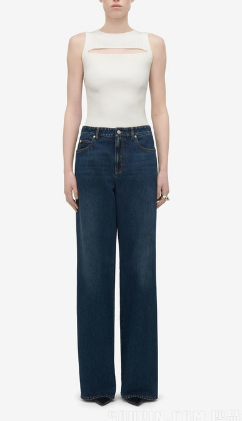 ALEXANDER MCQUEEN Wide-Leg Denim Jeans