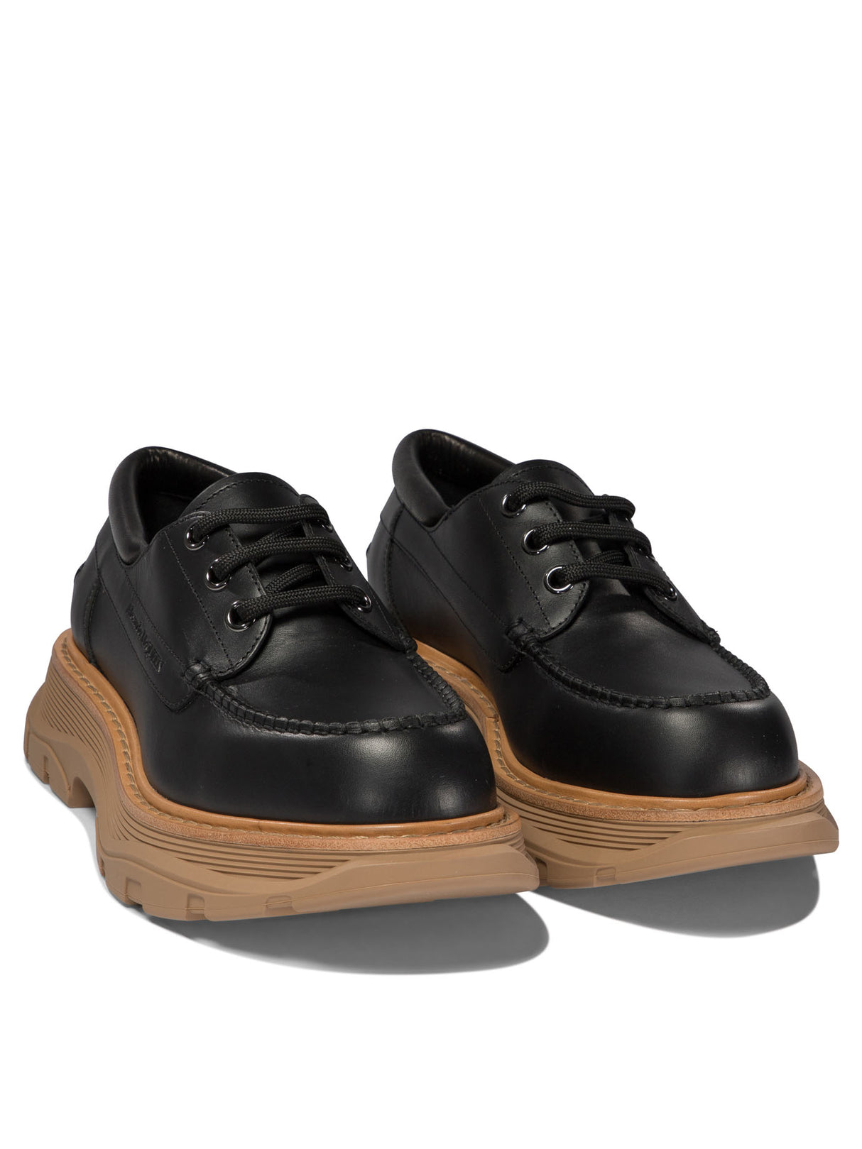 ALEXANDER MCQUEEN Elegant Lace-Up Dress Shoes with Chunky Sole