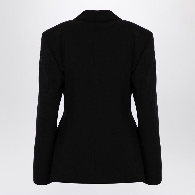 BALENCIAGA Elegant Black Wool Single-Breasted Jacket