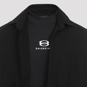 BALENCIAGA Elegant Long Sleeve Layered Shirt for Men