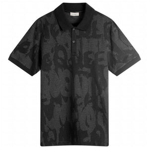 ALEXANDER MCQUEEN Graffiti Print Polo for Men