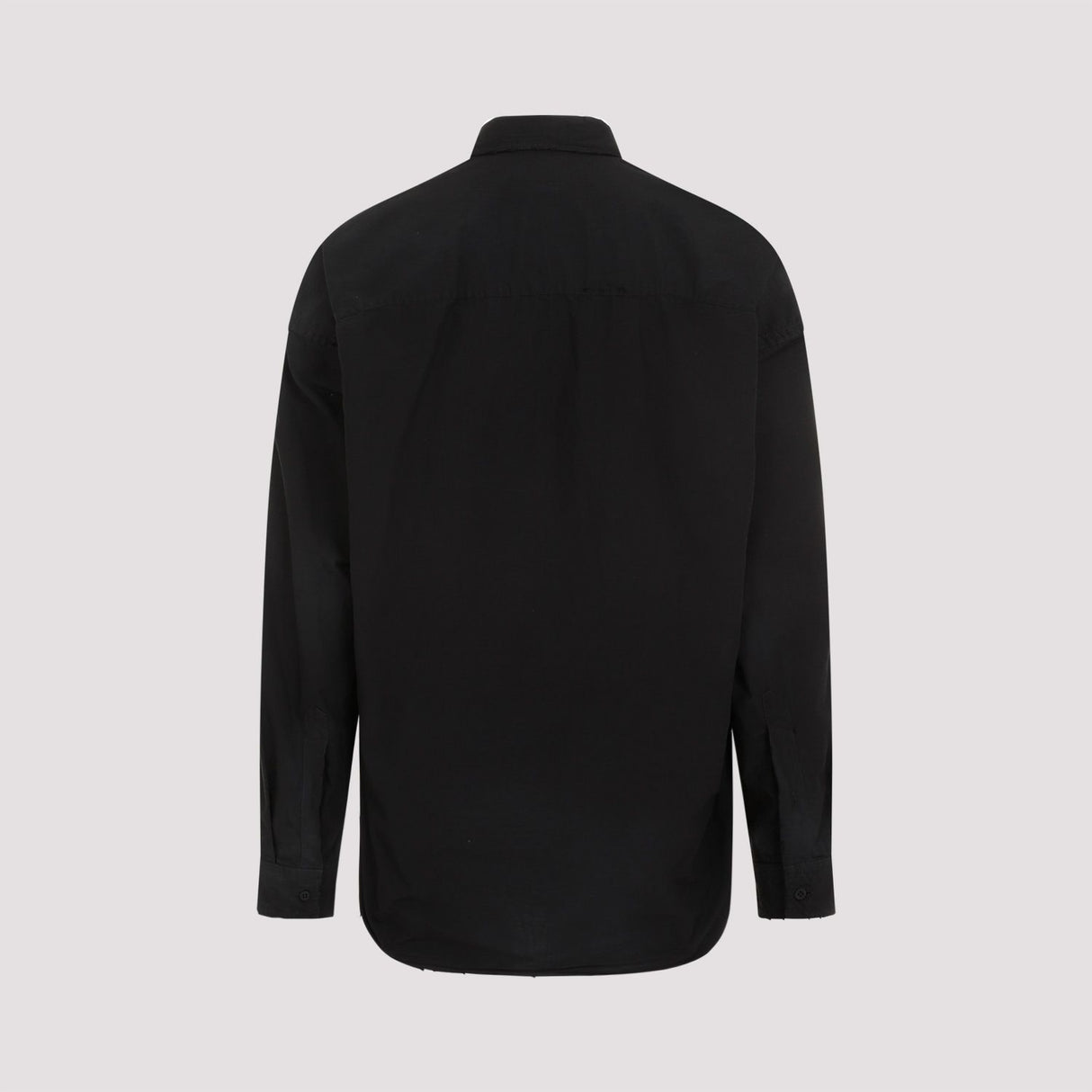 BALENCIAGA Men's Long Sleeve Cocoon Shirt in Black