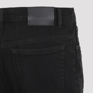 SAINT LAURENT Mid Rise Straight Black Jeans