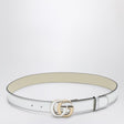 GUCCI Metallic Leather Double G Buckle Belt