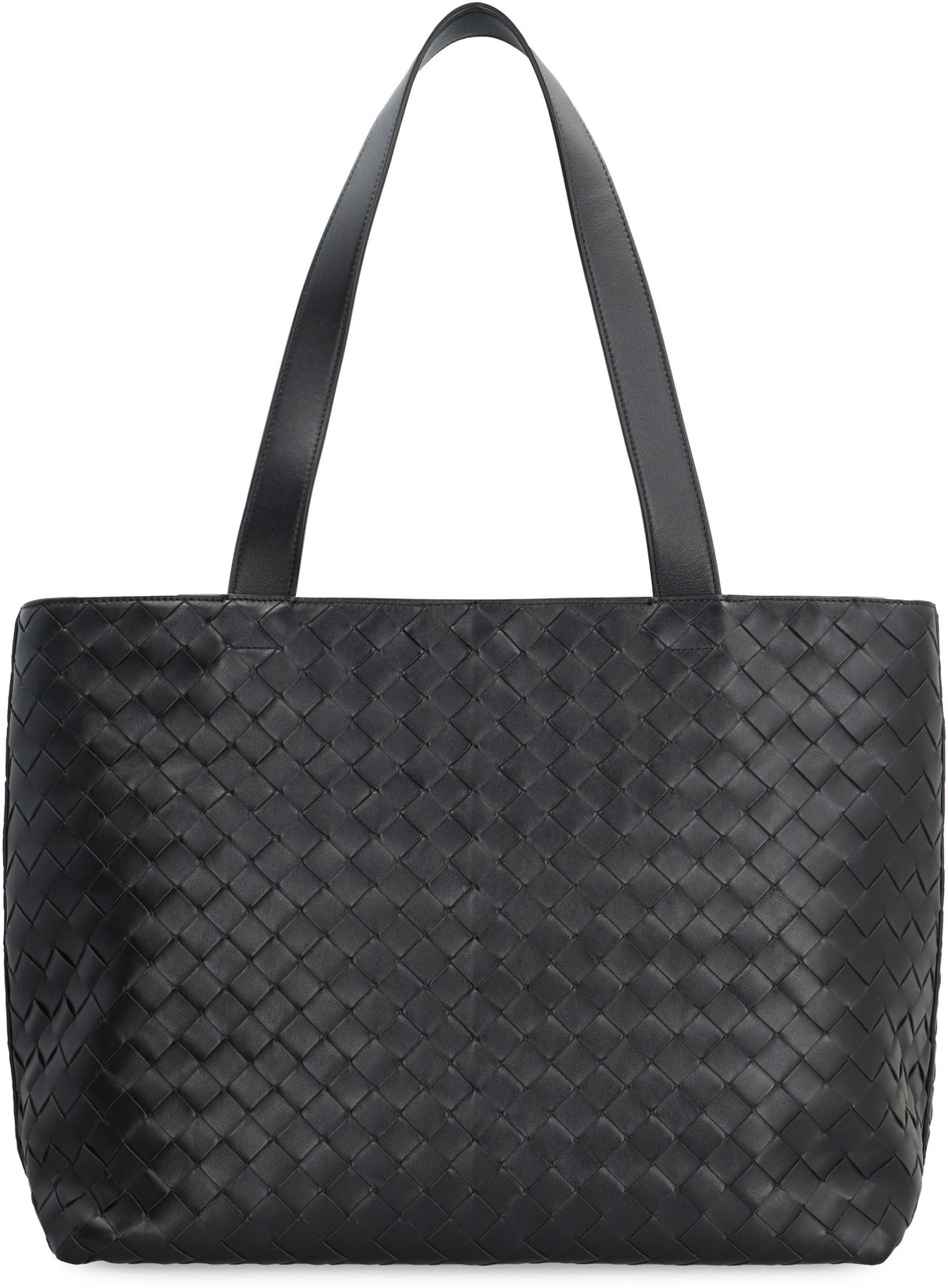 BOTTEGA VENETA Mini Intrecciato Weave Leather Tote, 44x28.5 cm