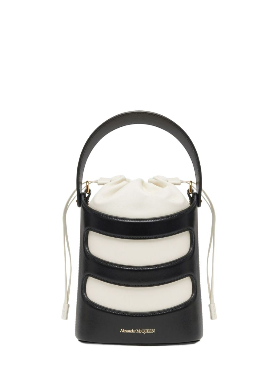 ALEXANDER MCQUEEN The Rise Mini Leather Bucket Bag