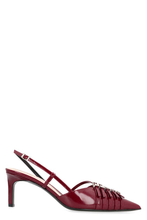 GUCCI Stylish Leather Slingback Pumps