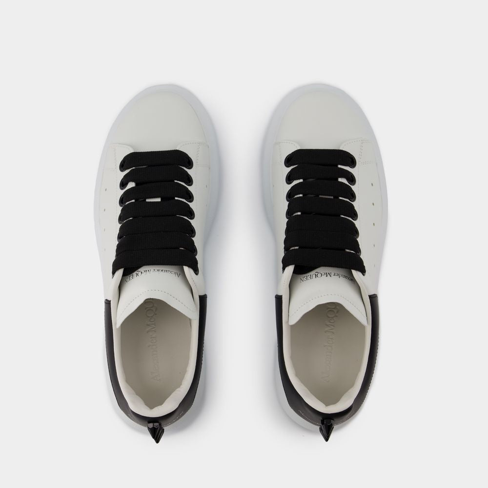 ALEXANDER MCQUEEN Elegant Studded White Leather Sneakers