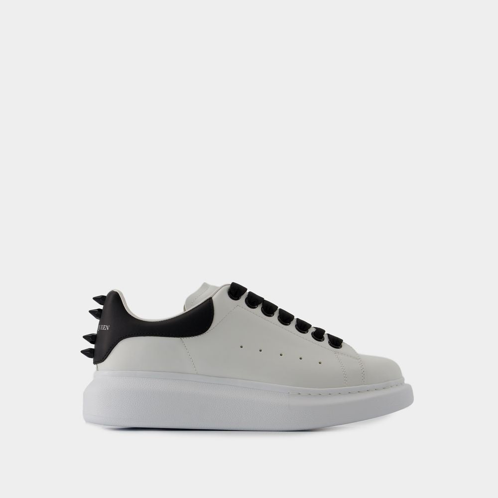 ALEXANDER MCQUEEN Elegant Studded White Leather Sneakers