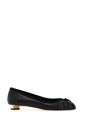 ALEXANDER MCQUEEN Armadillo Accented Leather Ballet Flats