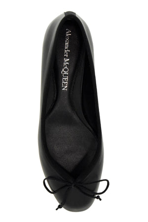 ALEXANDER MCQUEEN Armadillo Accented Leather Ballet Flats