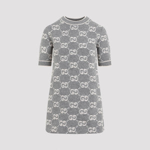 GUCCI Chic Grey Wool Mini Dress for Women