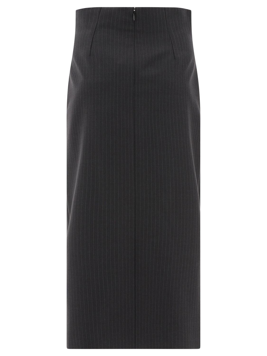 ALEXANDER MCQUEEN Chic Pinstriped Wool Pencil Skirt