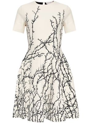 ALEXANDER MCQUEEN Thorn Jacquard Flare Dress