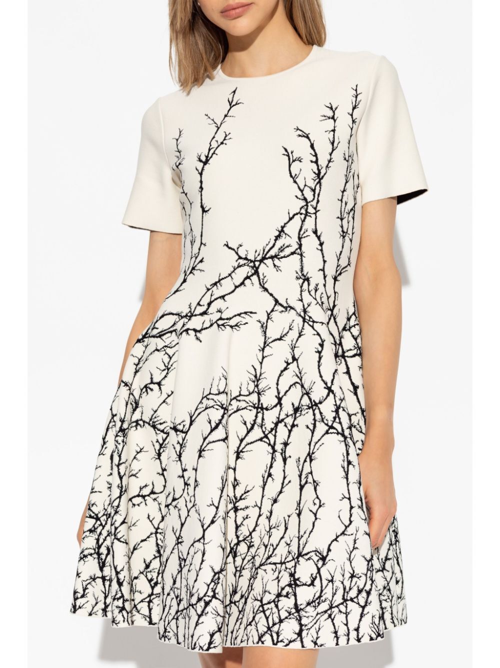 ALEXANDER MCQUEEN Thorn Jacquard Flare Dress