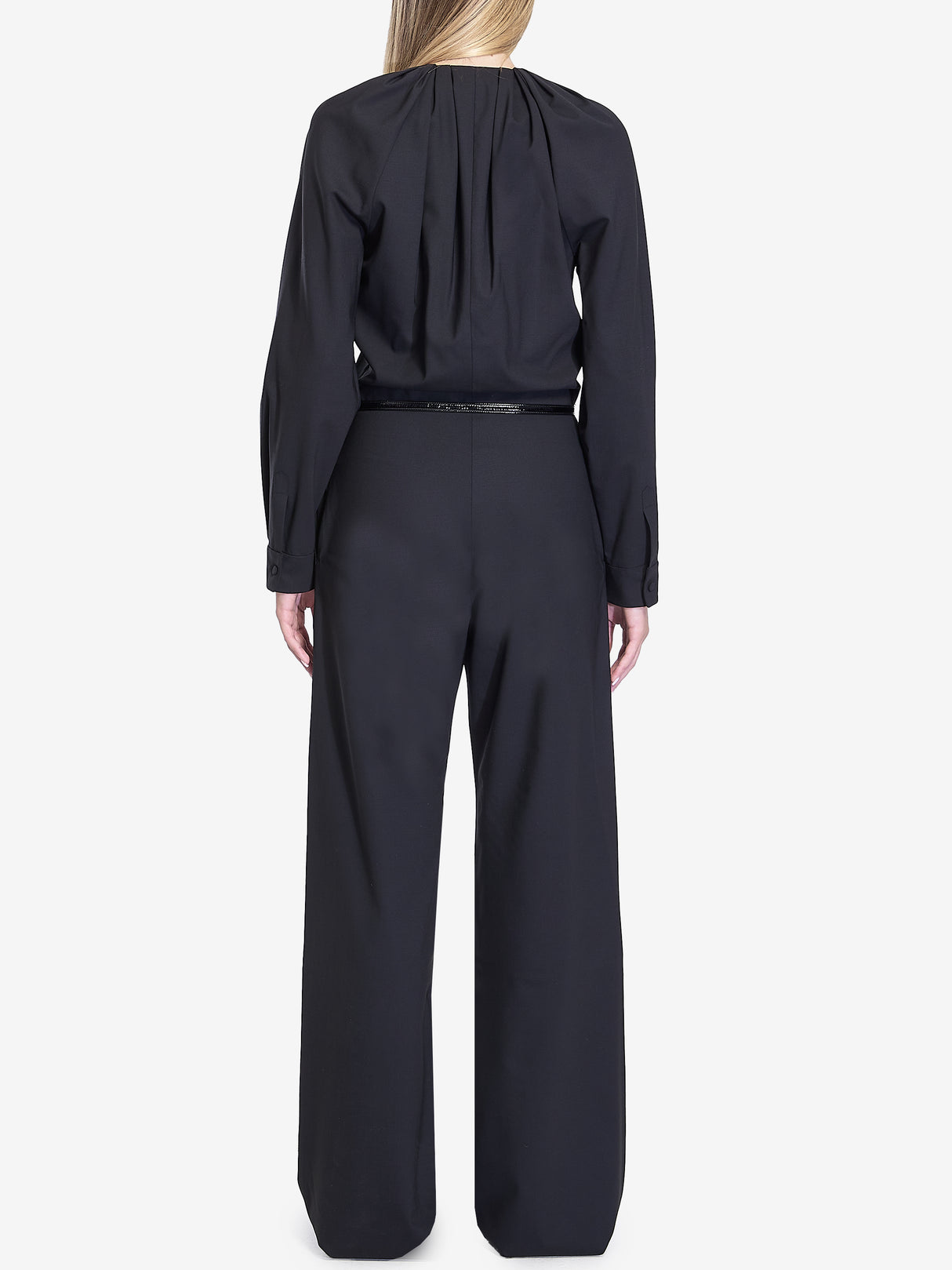 GUCCI Chic Stretch Wool Jumpsuit with Detachable Belt - Women's Regular Fit