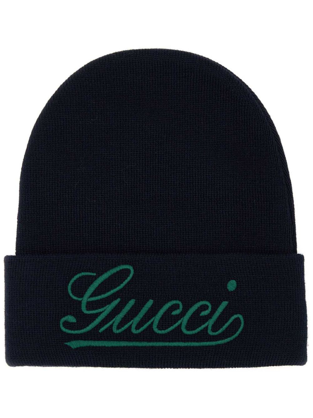 GUCCI Wool Cap with Embroidered Logo for Men