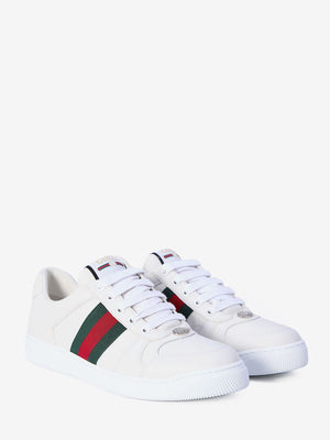 GUCCI Heritage Low-top Lamb Leather Sneakers